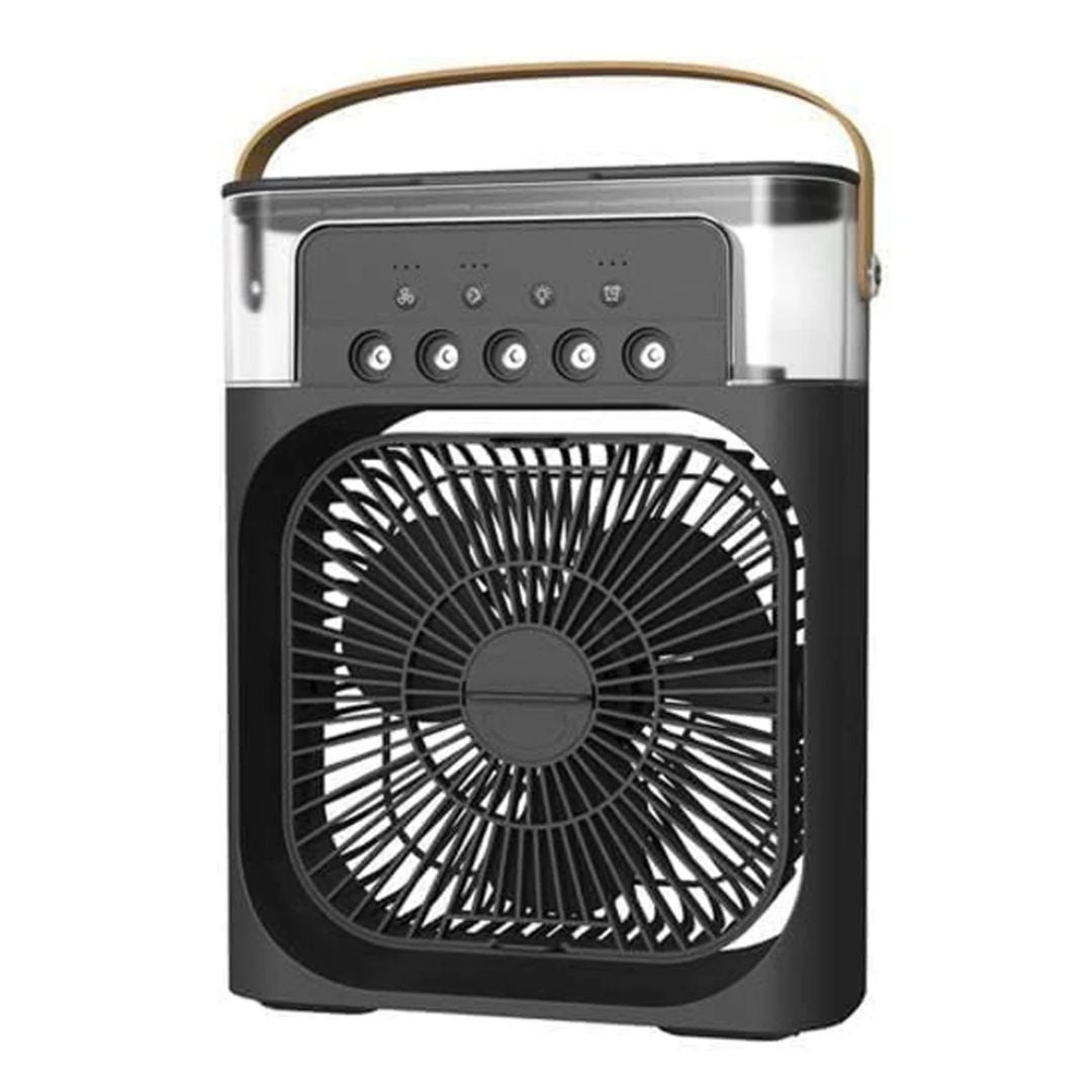 Portable Mini Cooling Fan with Humidifier & LED Light | USB Rechargeable Air Cooler - TheVyora
