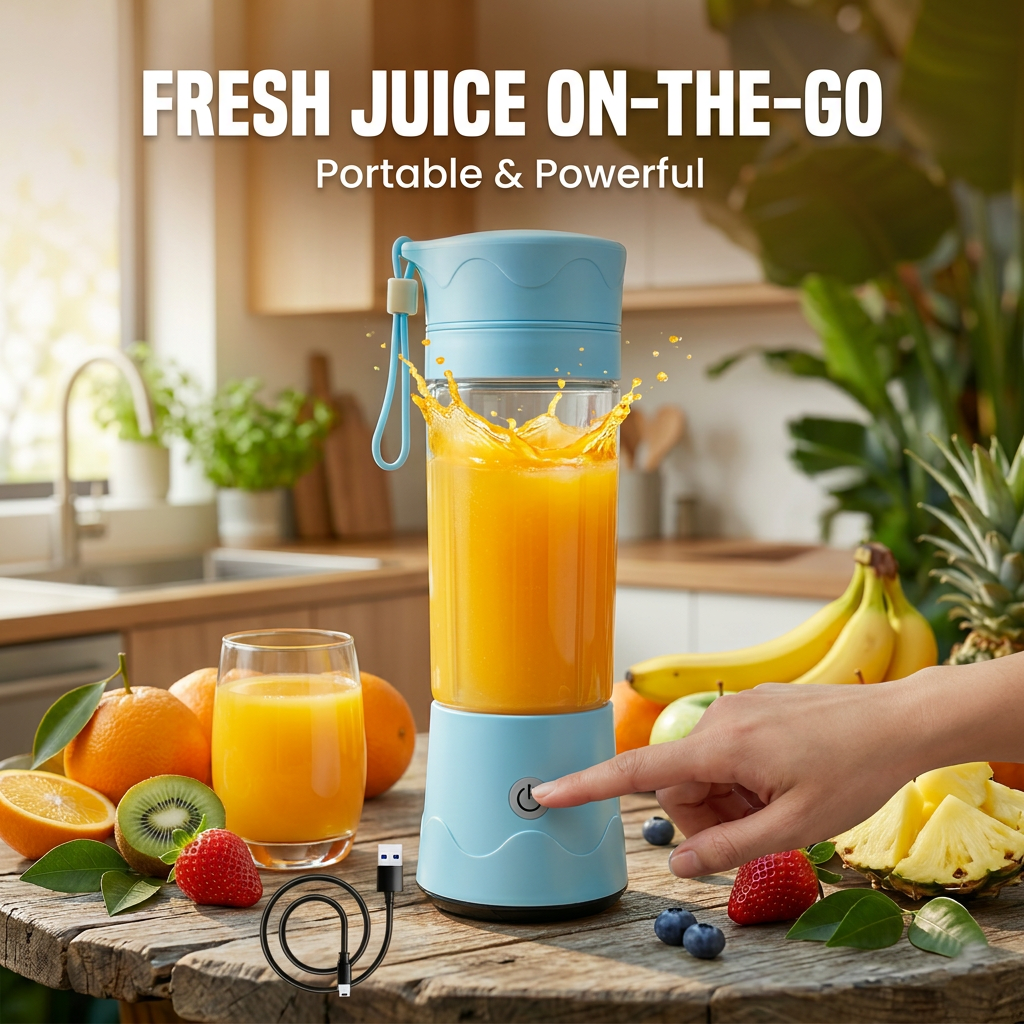 Portable USB Rechargeable Juicer Blender Bottle | Mini Smoothie Maker
