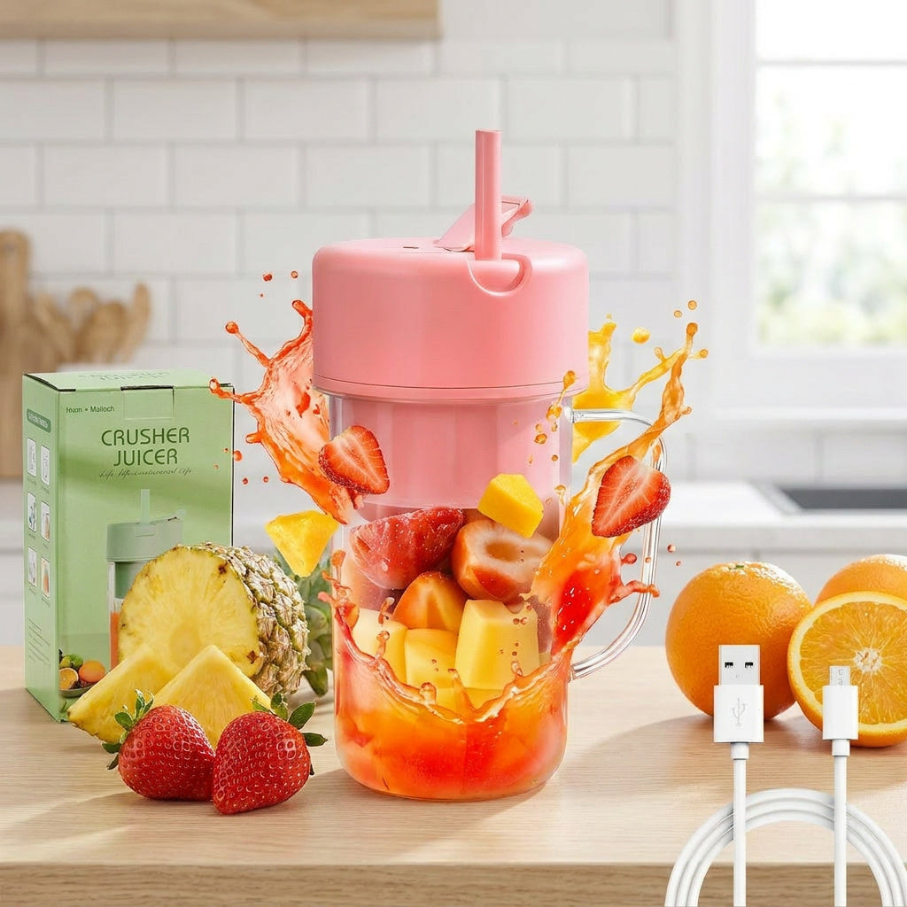 Portable 6-Blade Juicer Blender (420ML) | USB Rechargeable Smoothie Mixer